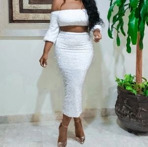 Never Worn: Sequin Top & Skirt